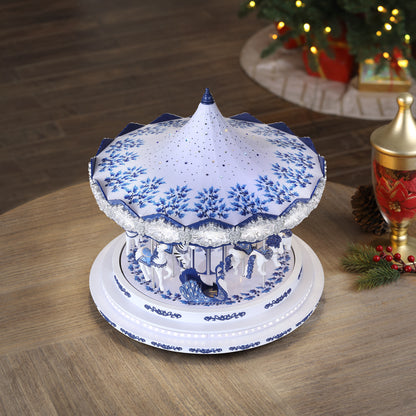 17 in. Chinoiserie Crystal Carousel