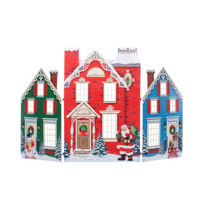 24 in. Metal Folding Village with sides folded inwards