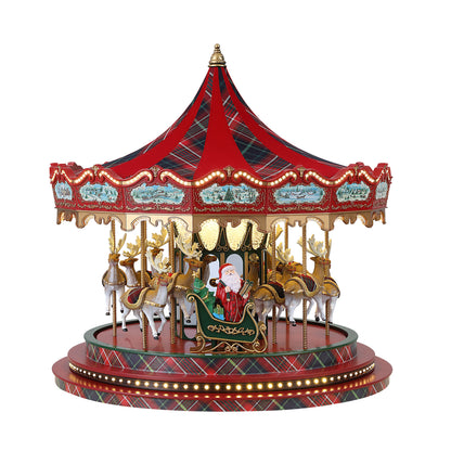 16 in. Holiday Plaid Carousel