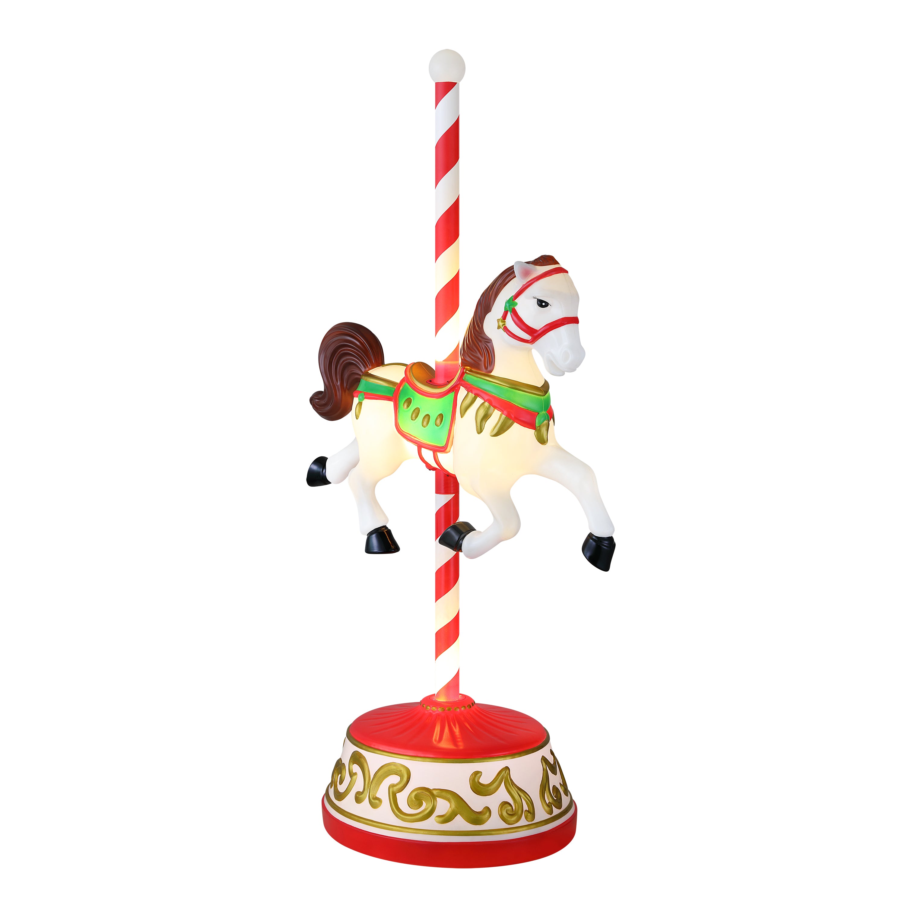 50 in. Jumbo Lit Carousel Horse