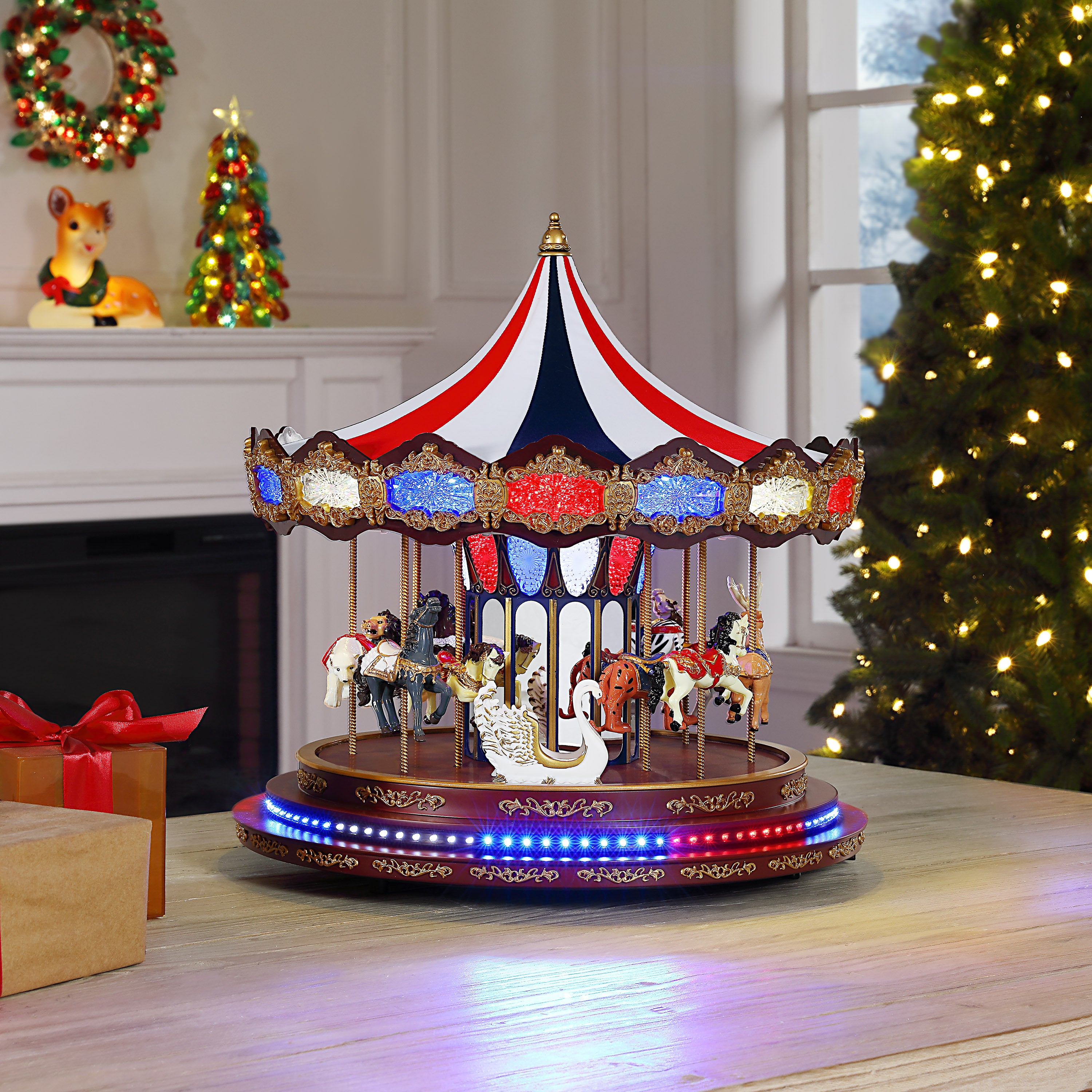 17 in. Animated Americana Carousel