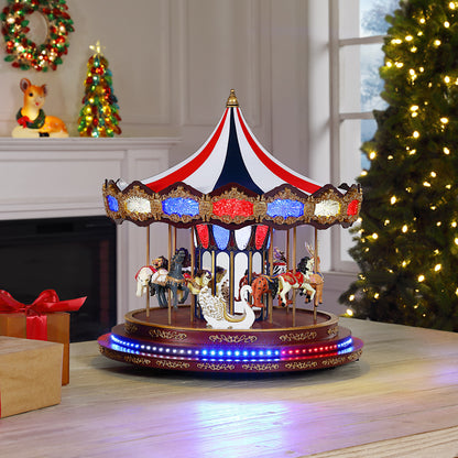 17 in. Animated Americana Carousel