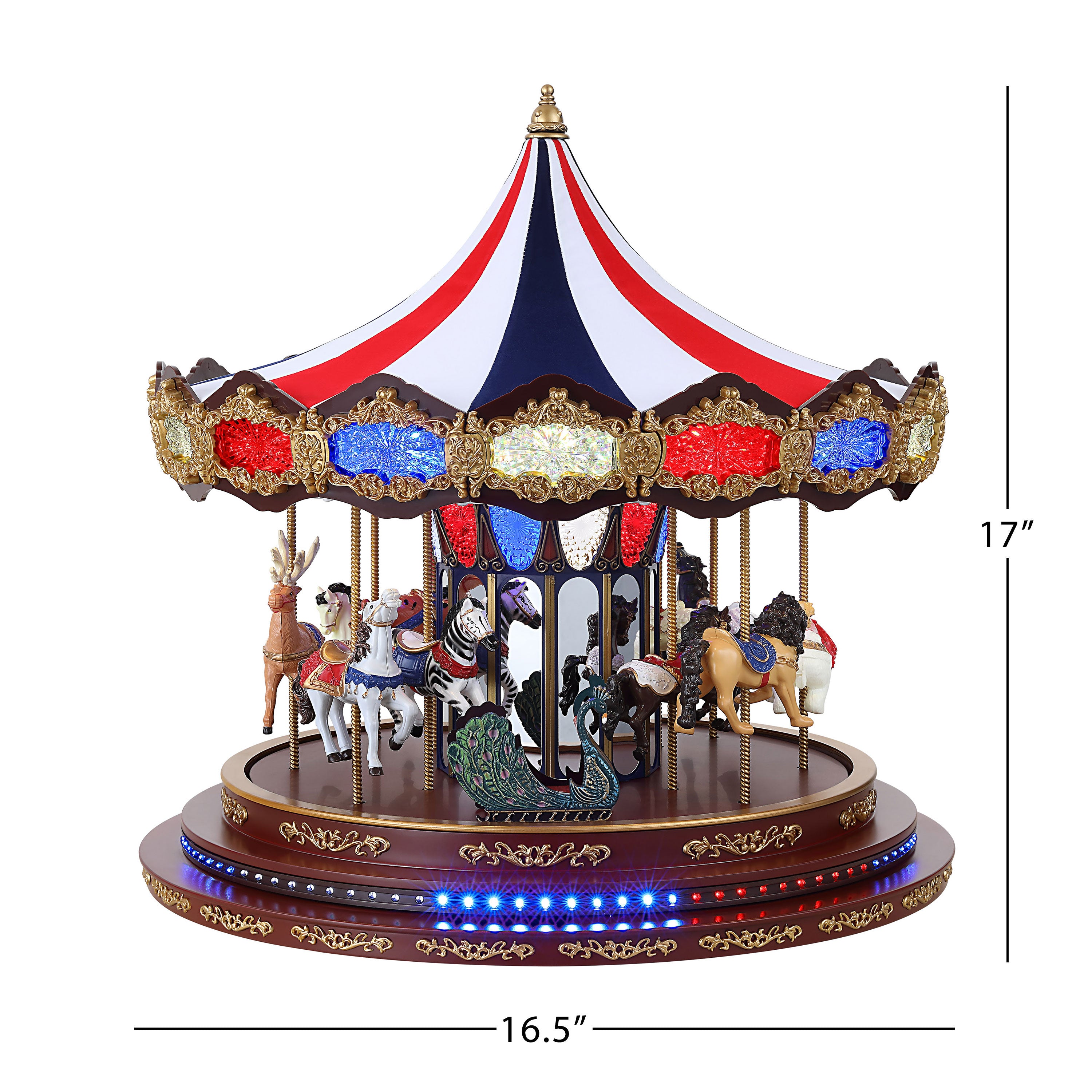 17 in. Animated Americana Carousel