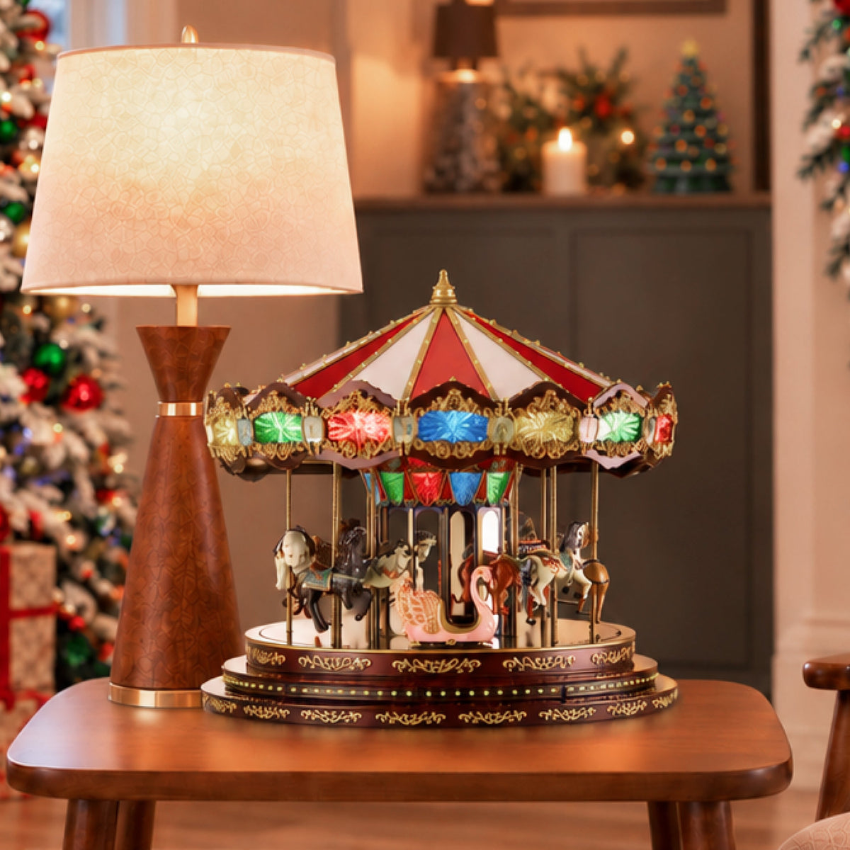 15 in. Marquee Deluxe Carousel - Mr. Christmas