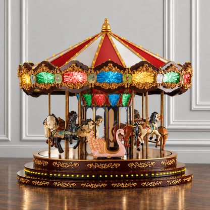 15 in. Marquee Deluxe Carousel - Mr. Christmas
