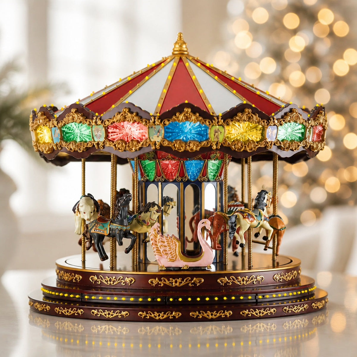 15 in. Marquee Deluxe Carousel - Mr. Christmas