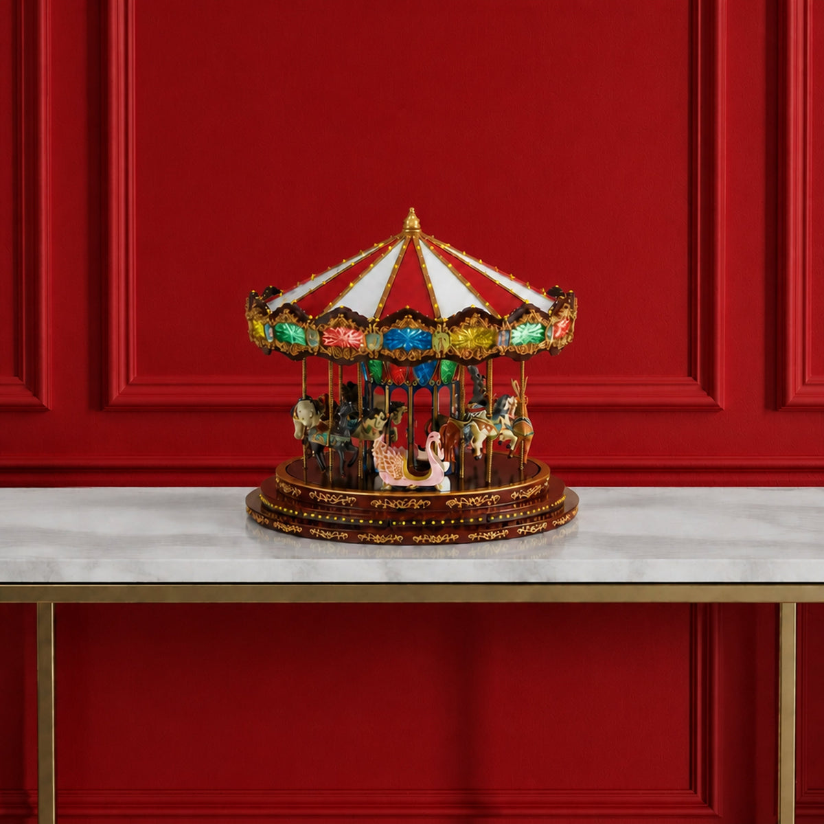 15 in. Marquee Deluxe Carousel - Mr. Christmas