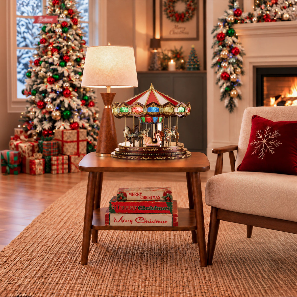 15 in. Marquee Deluxe Carousel - Mr. Christmas