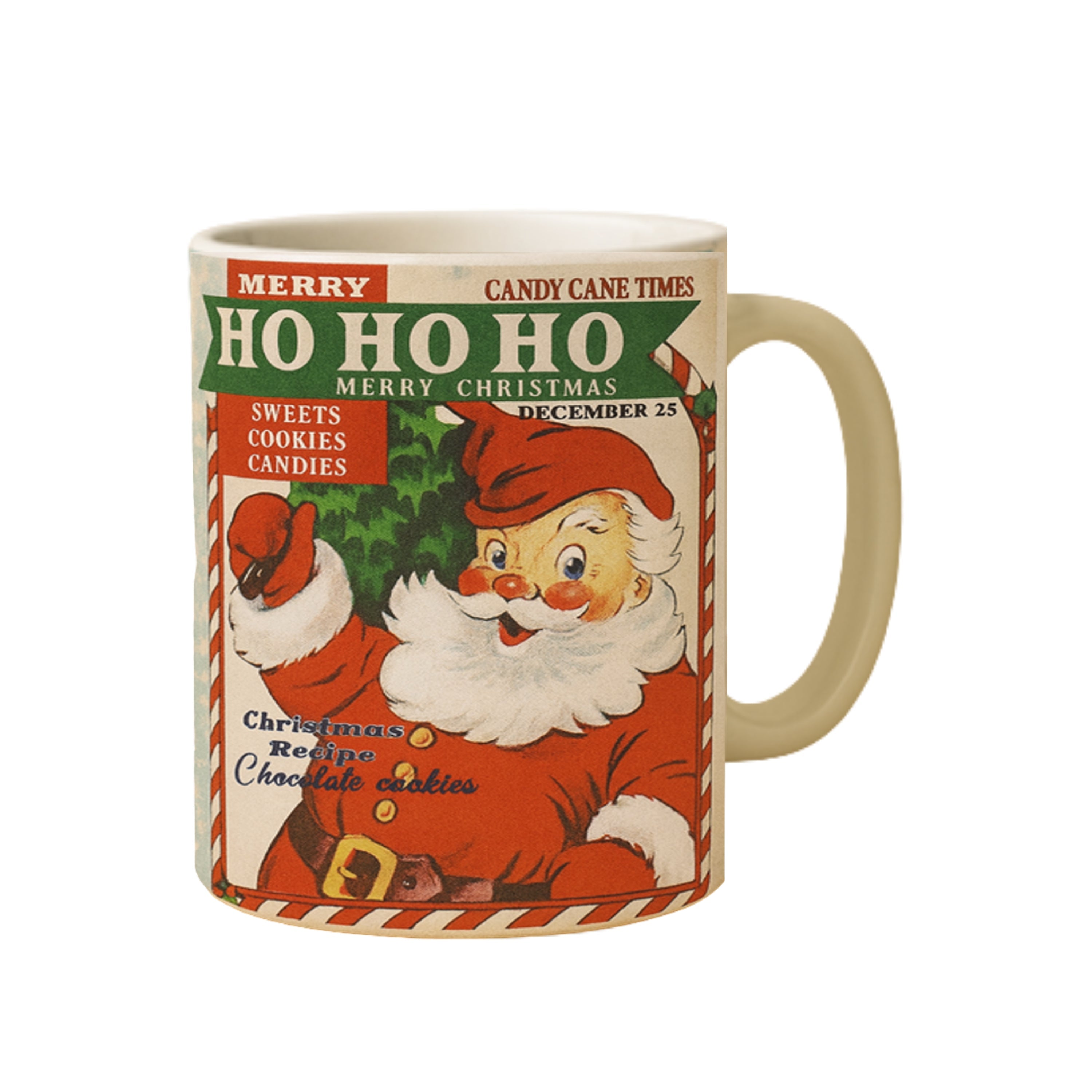 15 oz. Vintage Santa Mug - Red - Mr. Christmas