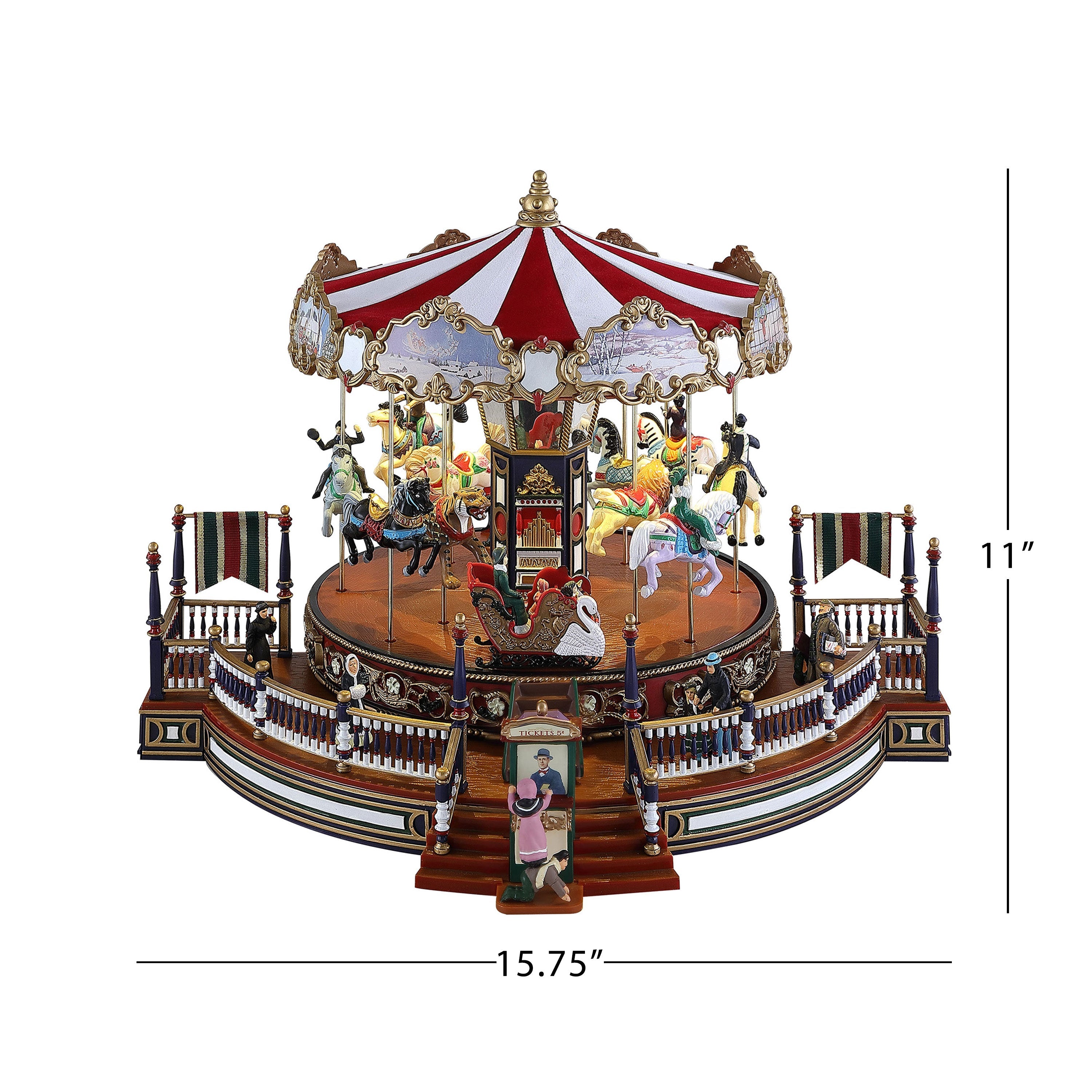 16 in. Holiday Around The Carousel - Mr. Christmas
