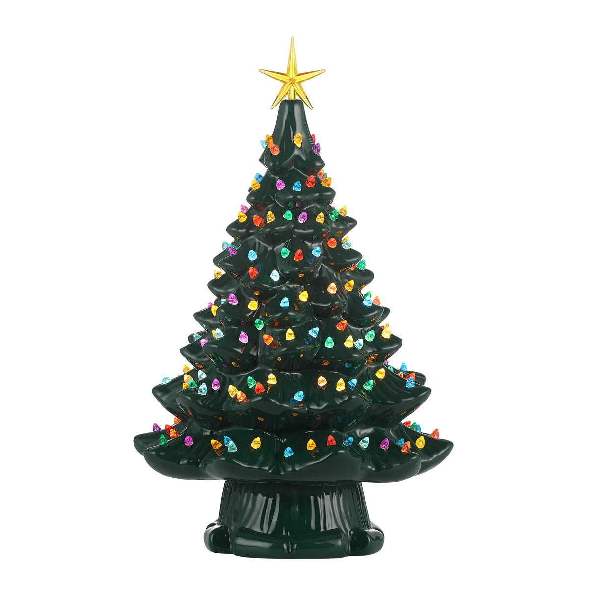 16 in. Vintage Legacy Tree - Green with Multicolor Bulbs - Mr. Christmas
