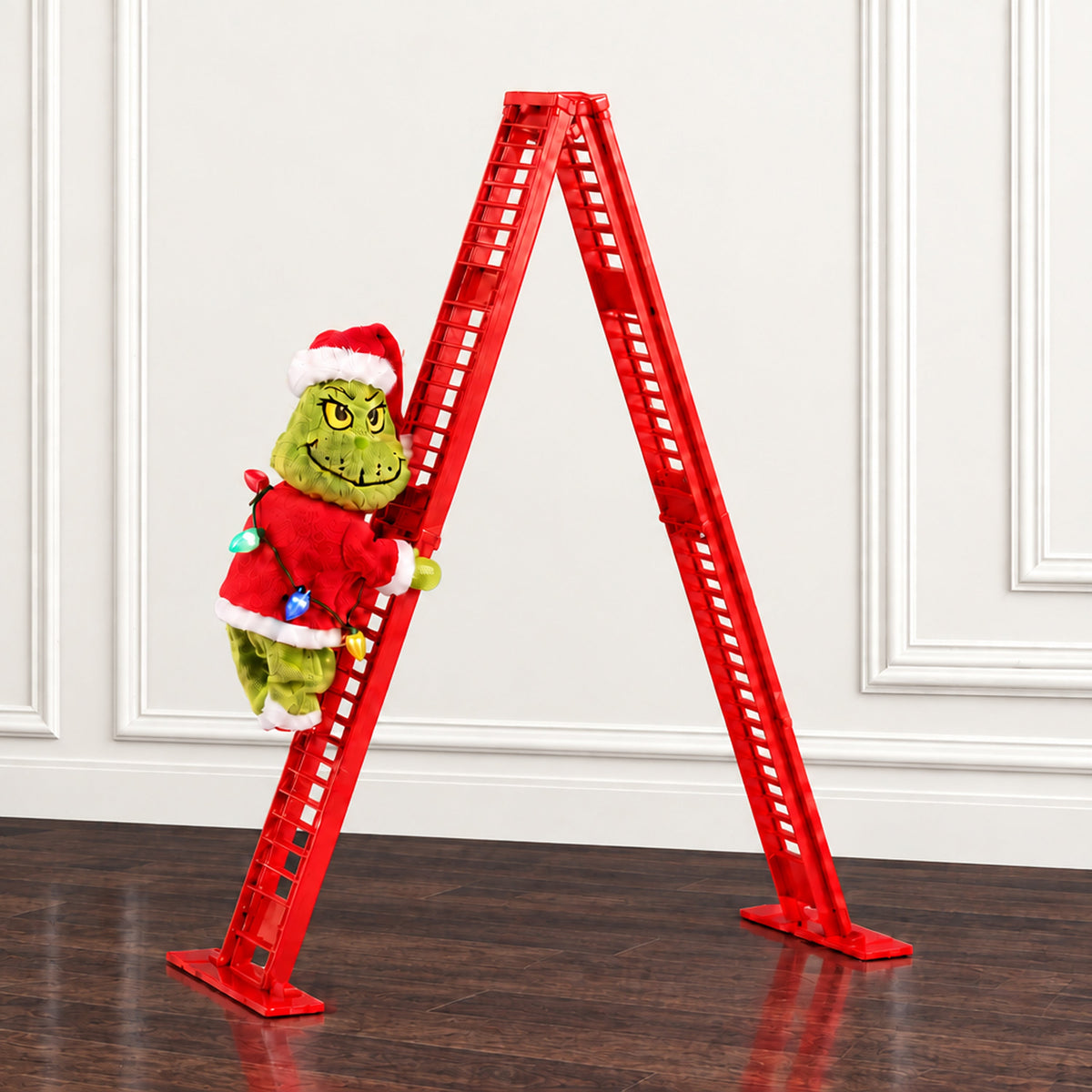 17 in. Animated Ladder Climbing Grinch - Mr. Christmas