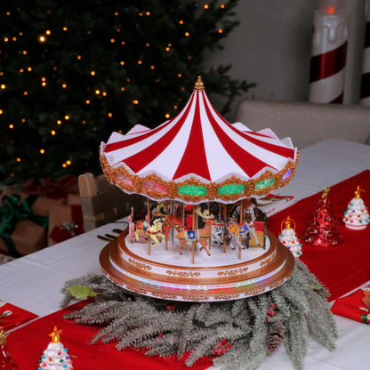 17 in. Animated Light Show Carousel - Mr. Christmas