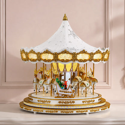 17 in. Animated Snowflake Crystal Carousel - Mr. Christmas