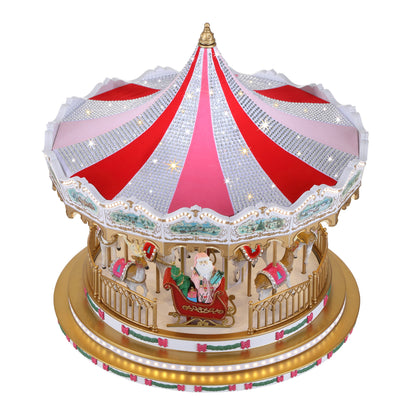 17 in. Animated Sugarplum Swarovski Carousel - Mr. Christmas