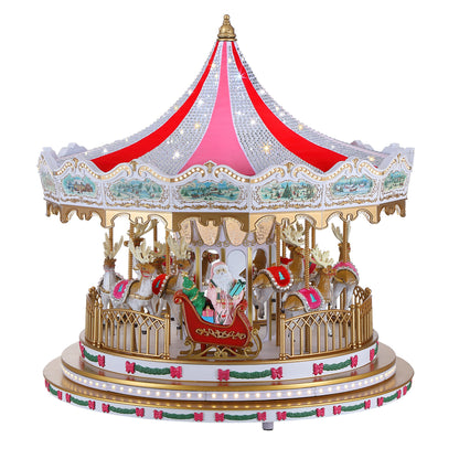 17 in. Animated Sugarplum Swarovski Carousel - Mr. Christmas
