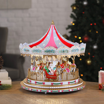17 in. Animated Sugarplum Swarovski Carousel - Mr. Christmas