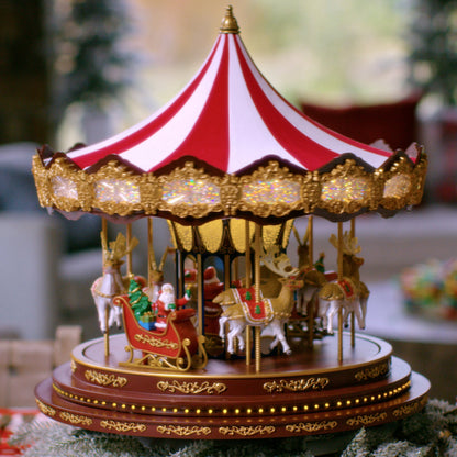 17 in. Deluxe Christmas Carousel - Mr. Christmas