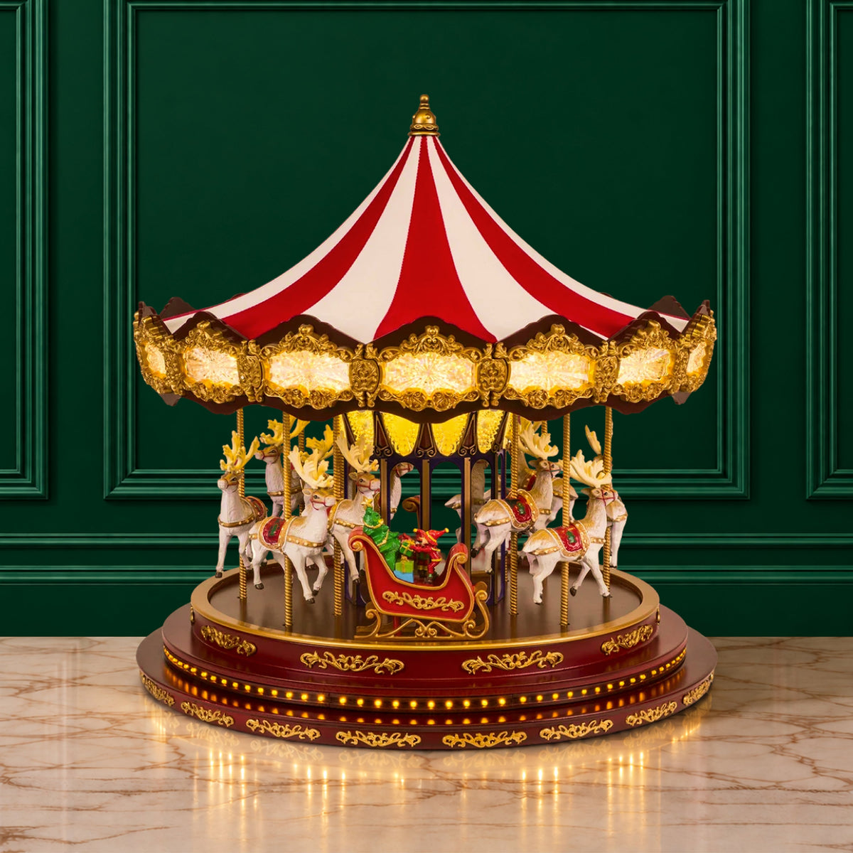 17 in. Deluxe Christmas Carousel - Mr. Christmas