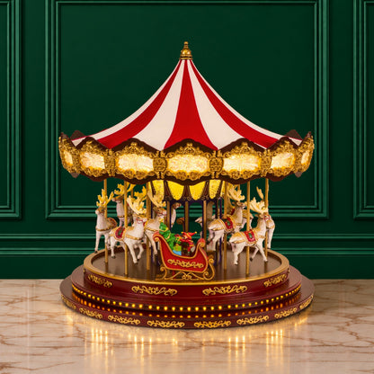 17 in. Deluxe Christmas Carousel - Mr. Christmas