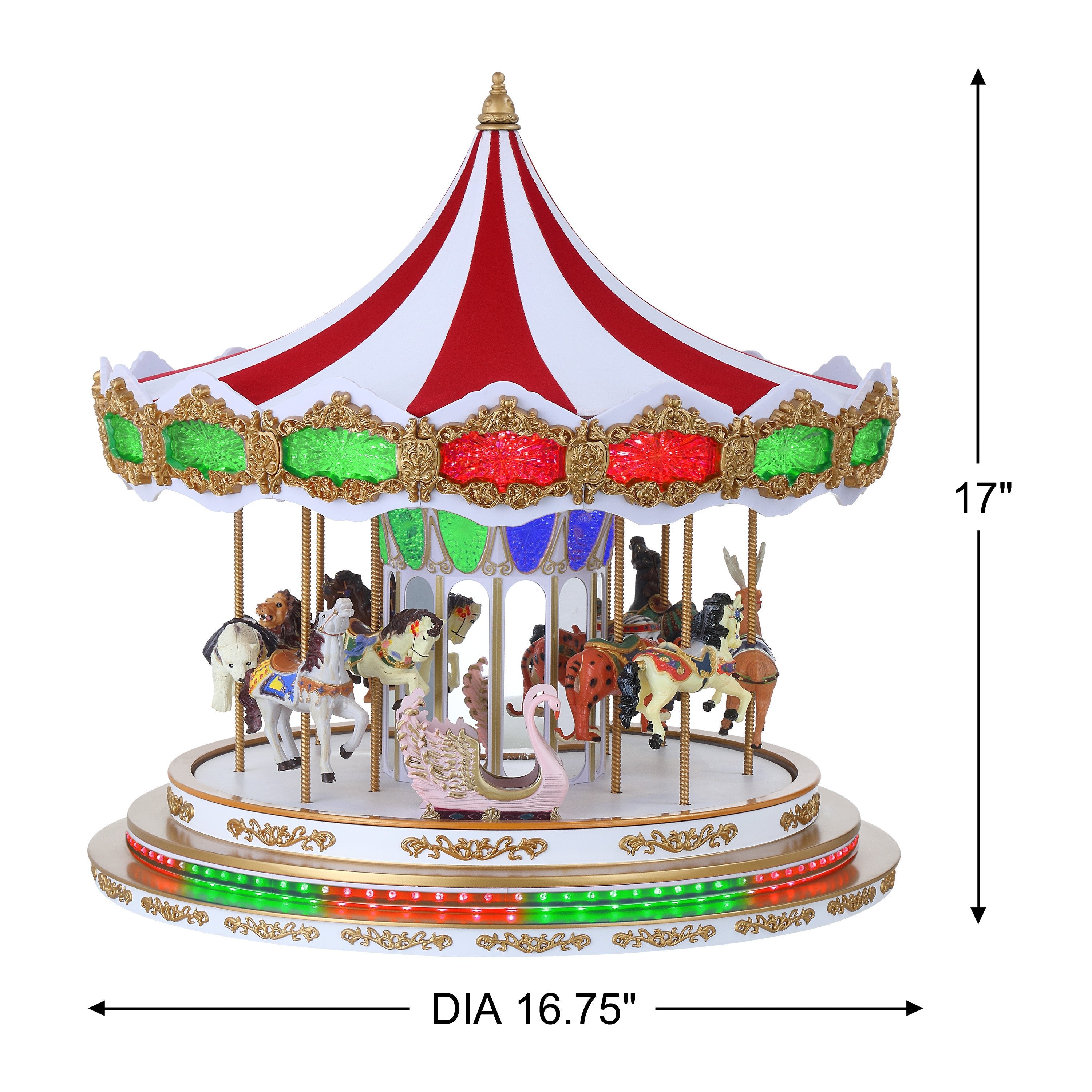 17 in. RGB Light Show Carousel - Thumbnail 5