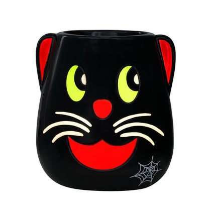 18 in. Black Cat Blow Mold Candy Bowl - Mr. Christmas