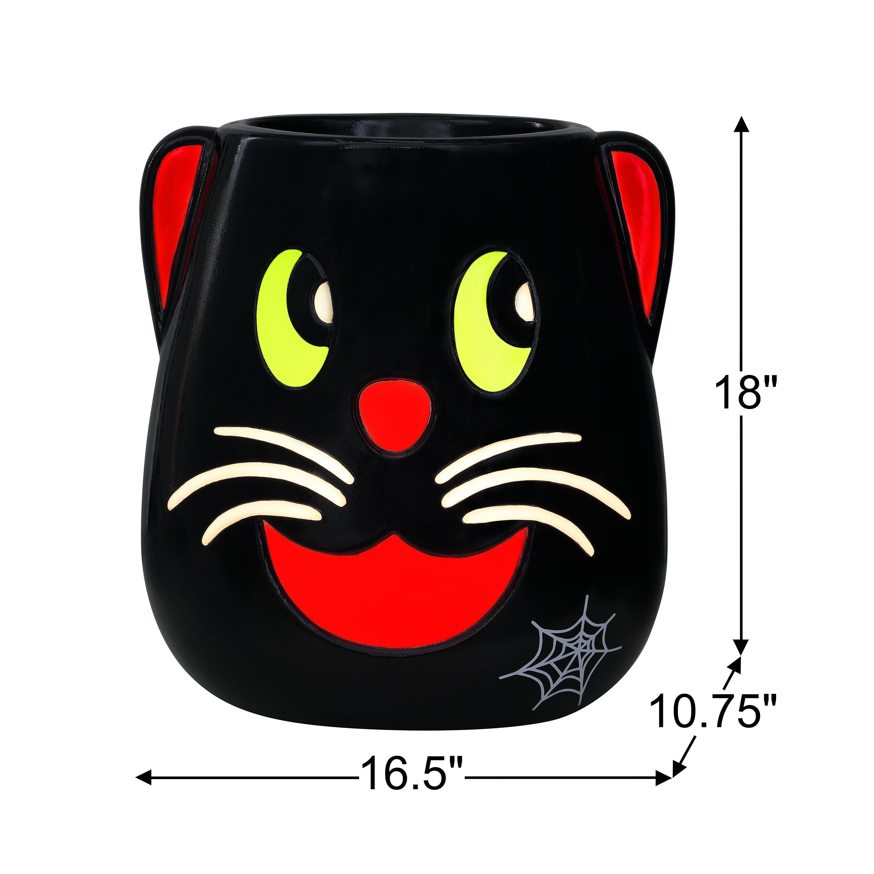 18 in. Black Cat Blow Mold Candy Bowl - Mr. Christmas