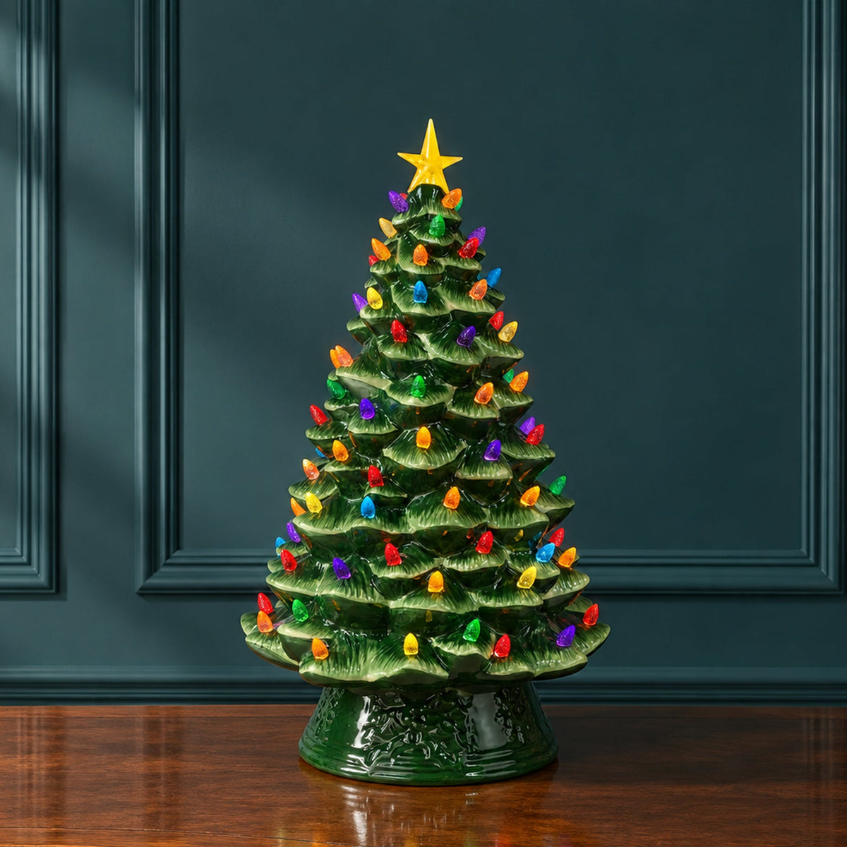 18 in. Nostalgic Ceramic Tree - Green - Mr. Christmas