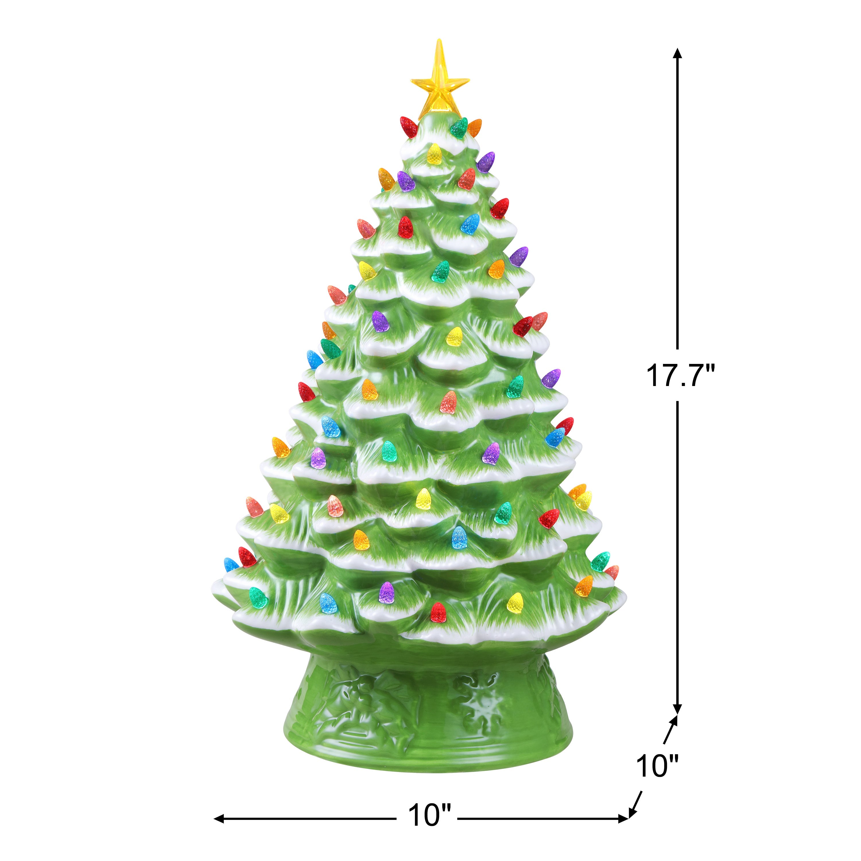 18 in. Nostalgic Ceramic Tree - Lime Green - Mr. Christmas