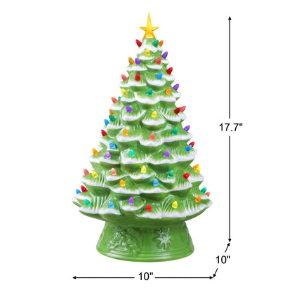 18 in. Nostalgic Ceramic Tree - Lime Green - Mr. Christmas