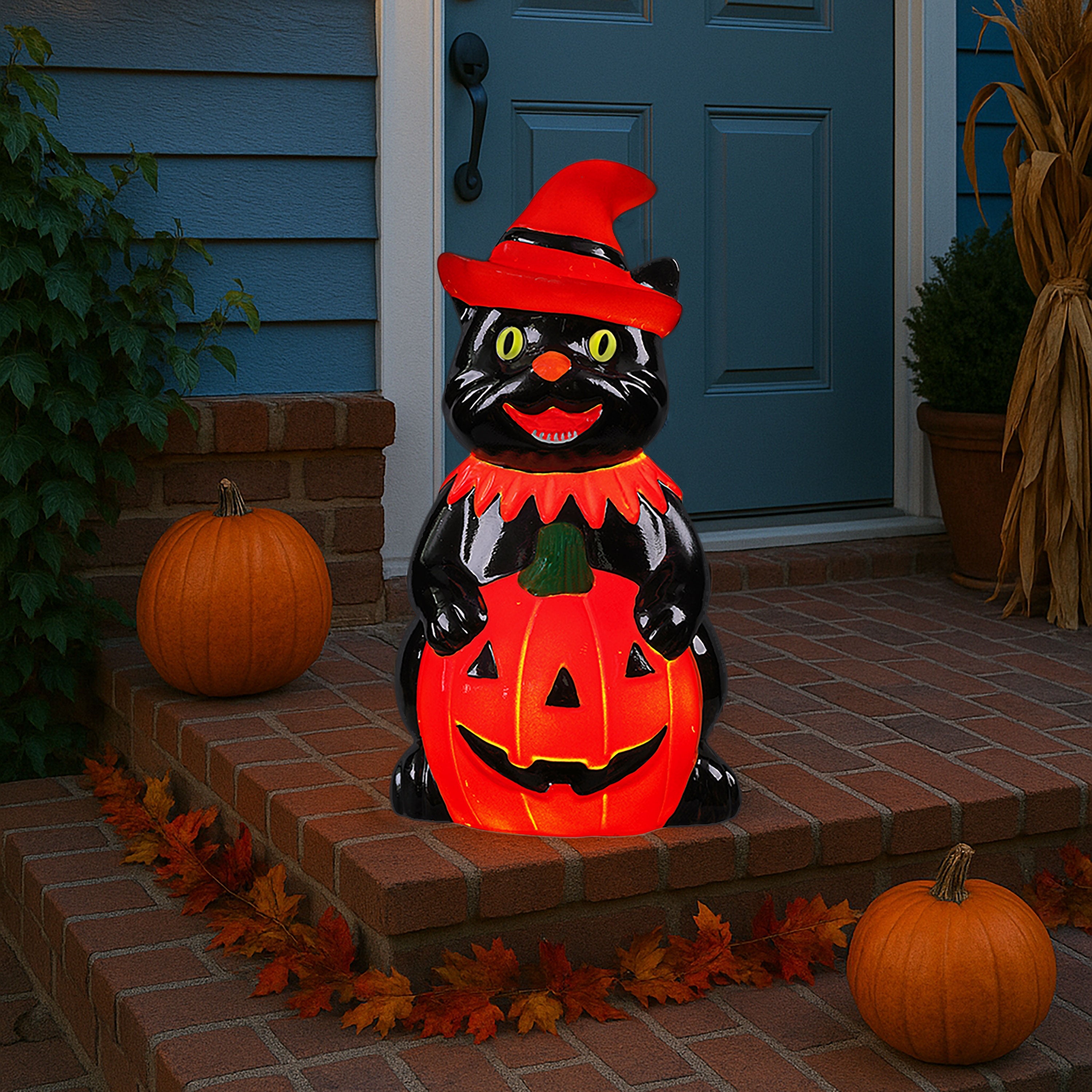 18 in. Outdoor Cat Lit Blow Mold - Mr. Christmas