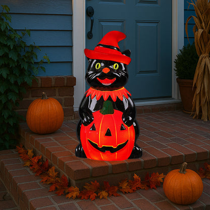 18 in. Outdoor Cat Lit Blow Mold - Mr. Christmas