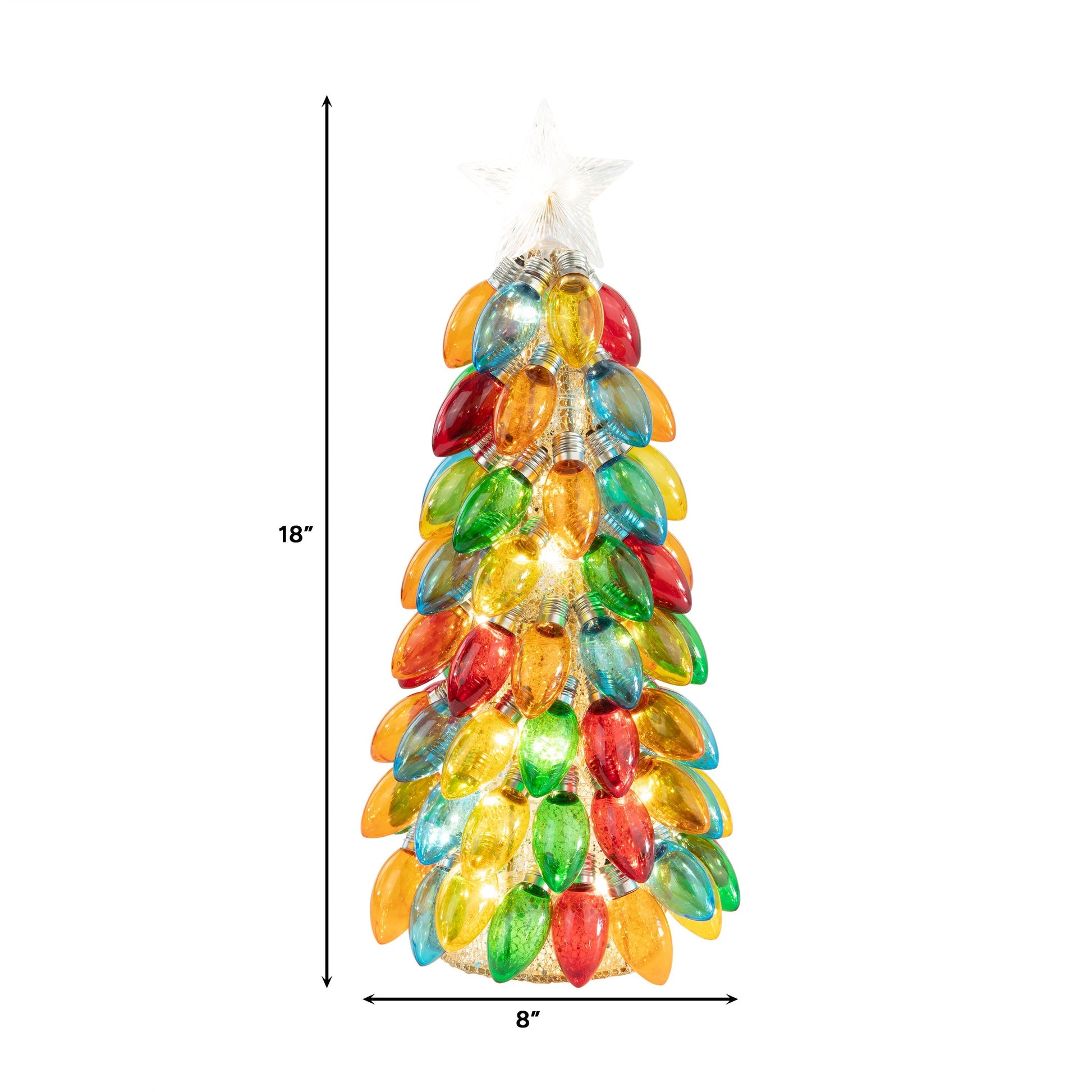 18 in. Retro C9 Bulb Tree - Multi - Color - Mr. Christmas