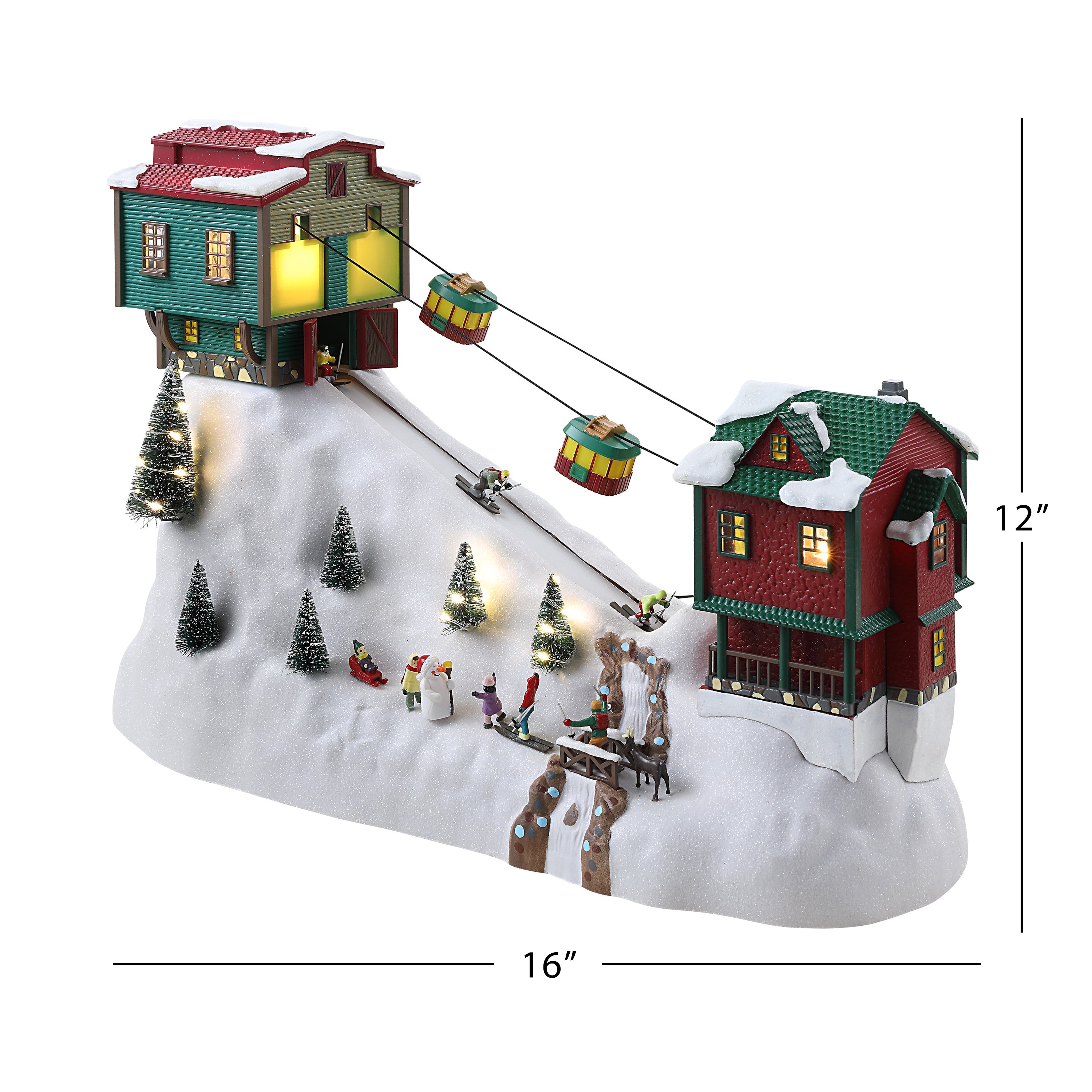18 in. Winter Wonderland Cable Cars - Mr. Christmas