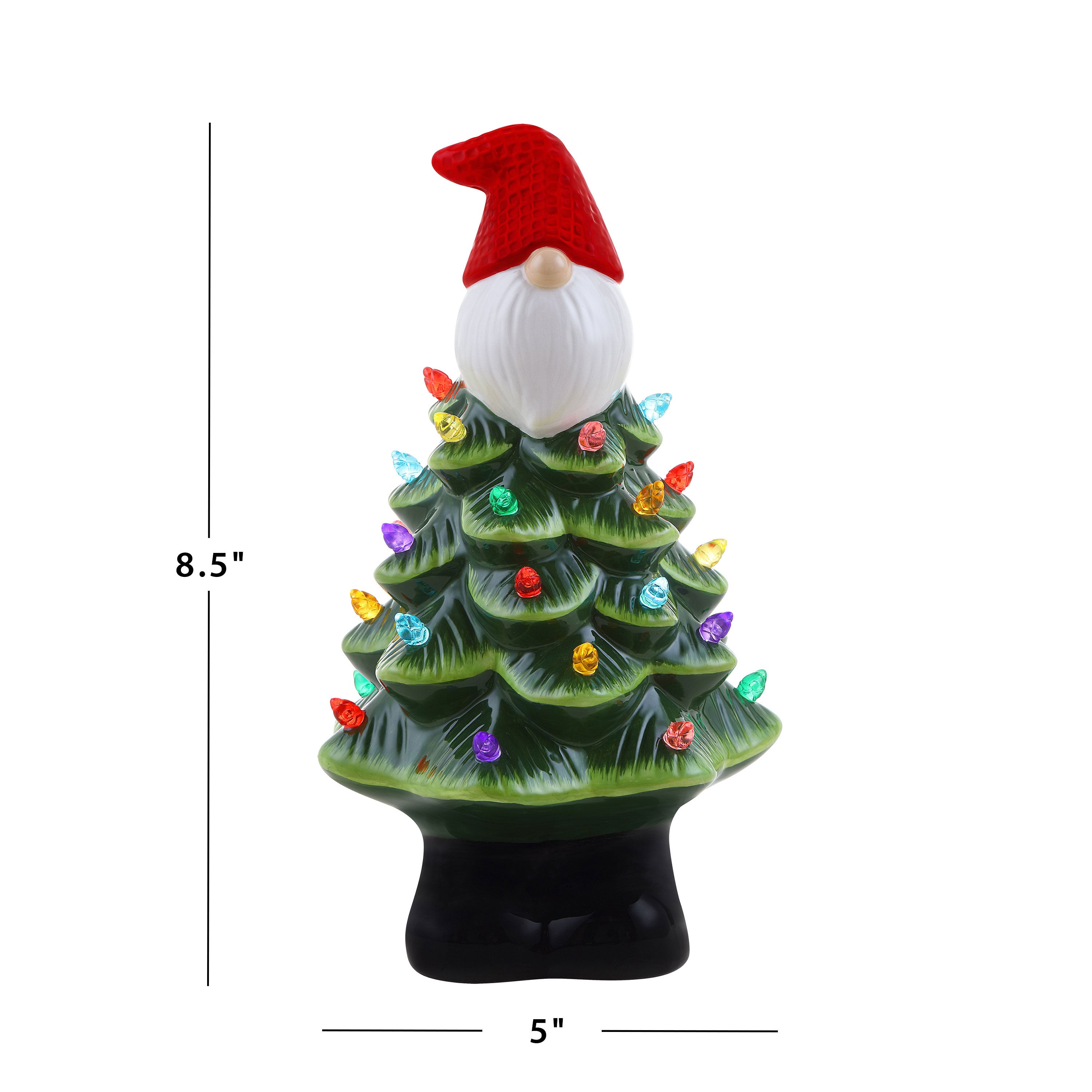 8.5" Nostalgic Ceramic Gnome Tree