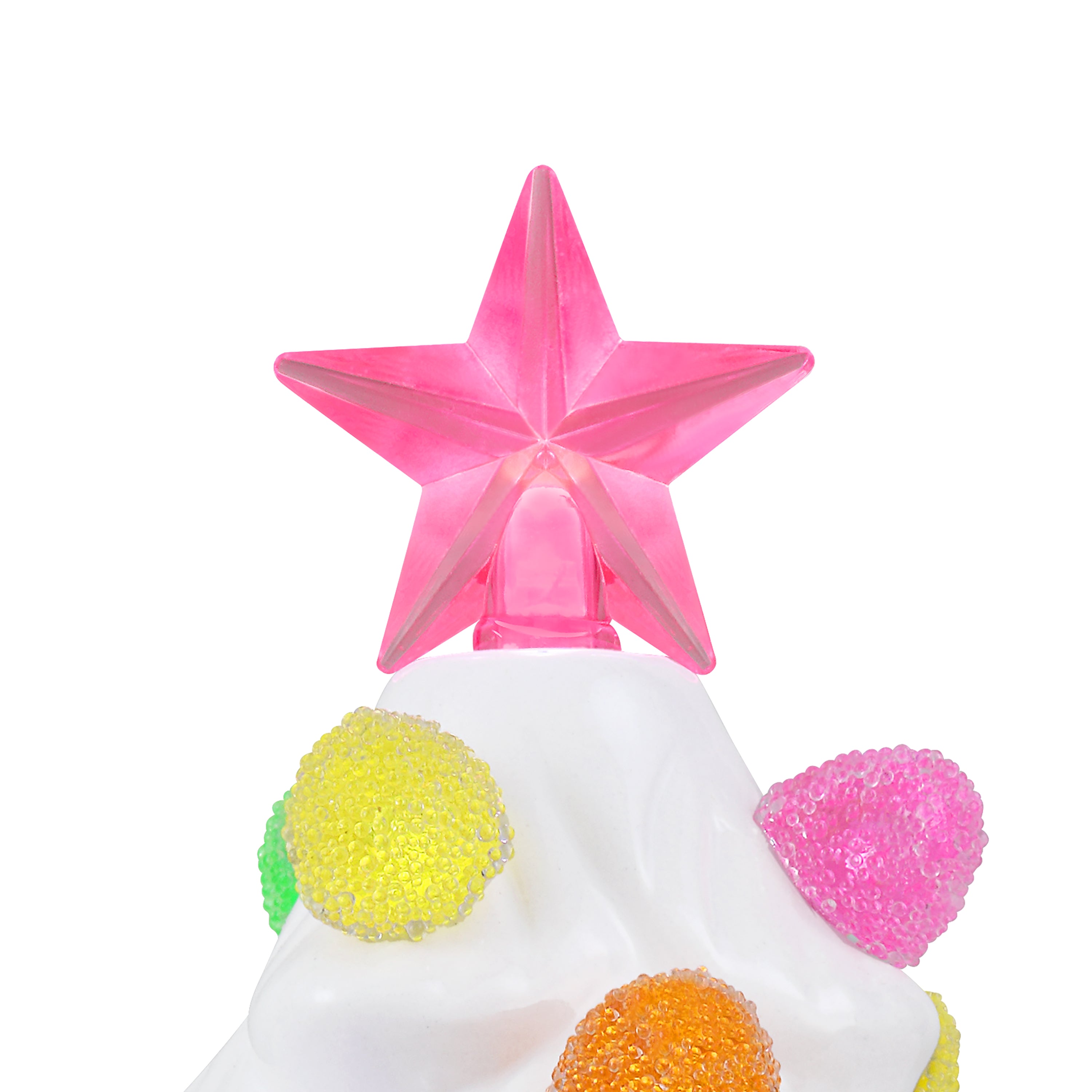 8 in. Nostalgic Ceramic Gumdrop Tree - White