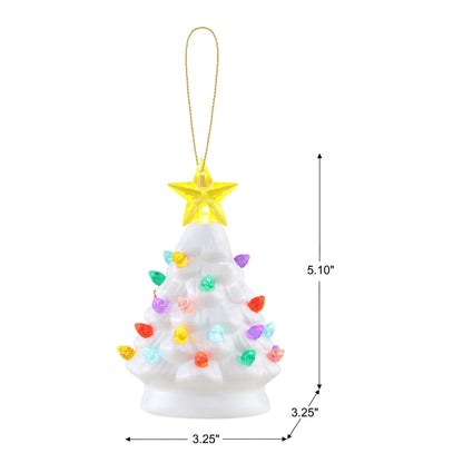 5 in. Nostalgic Tree - White