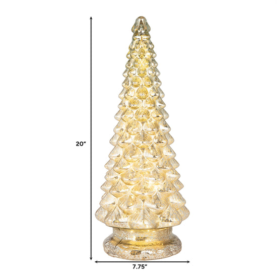 20 in. Twinkling Mercury Glass Tree with Twinkling Lights - Mr. Christmas