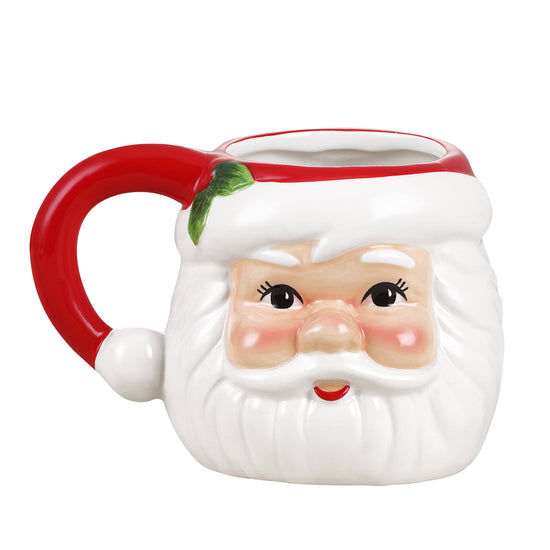 20 oz. Santa Mugs and 8 in. Santa Plates - Set of 4 - Mr. Christmas