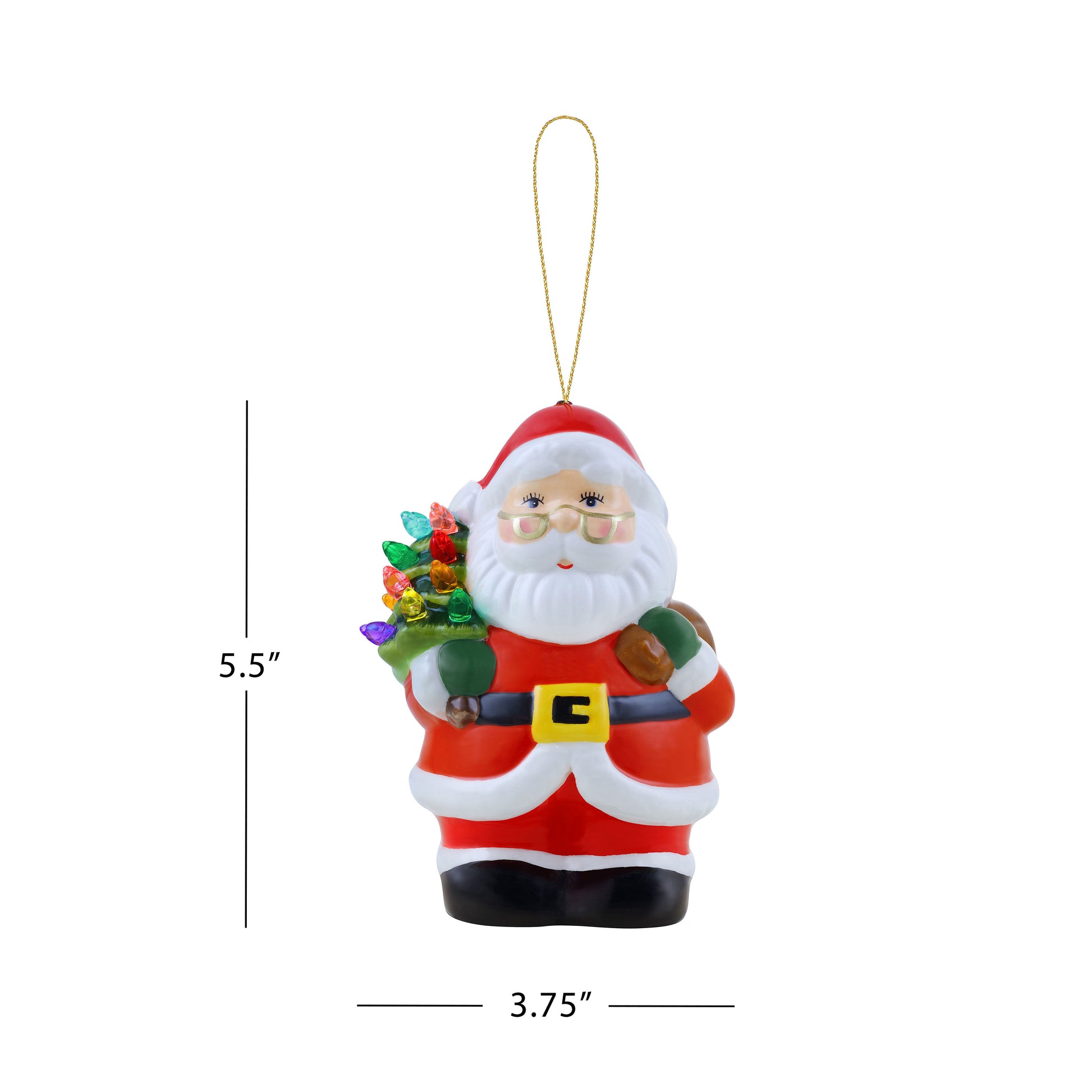 Mini Nostalgic Ceramic Figure - White Santa