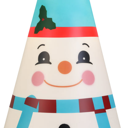 24 in. Blow Mold Cone Character Tree - Snowman - Mr. Christmas