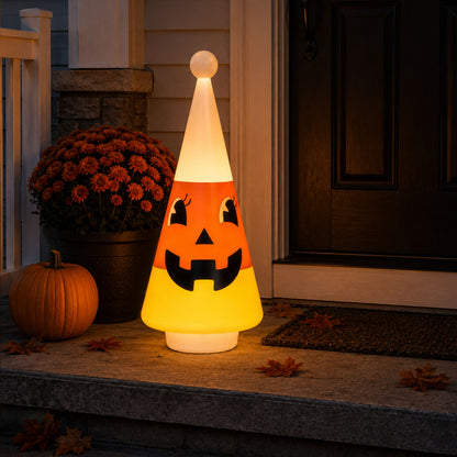 24 in. Candy Corn Blow Mold Cone - Mr. Christmas