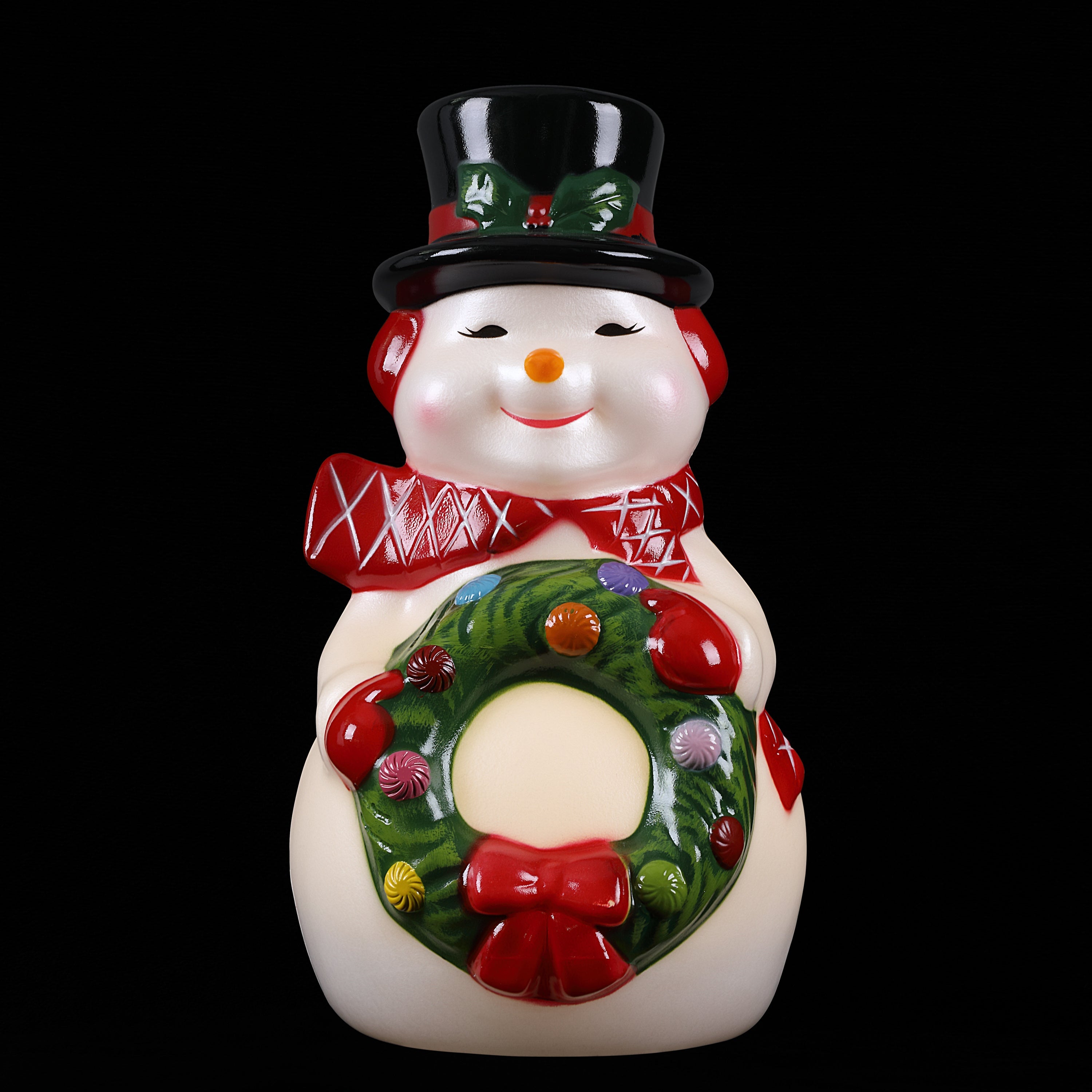 24” store light up snow man blow mold