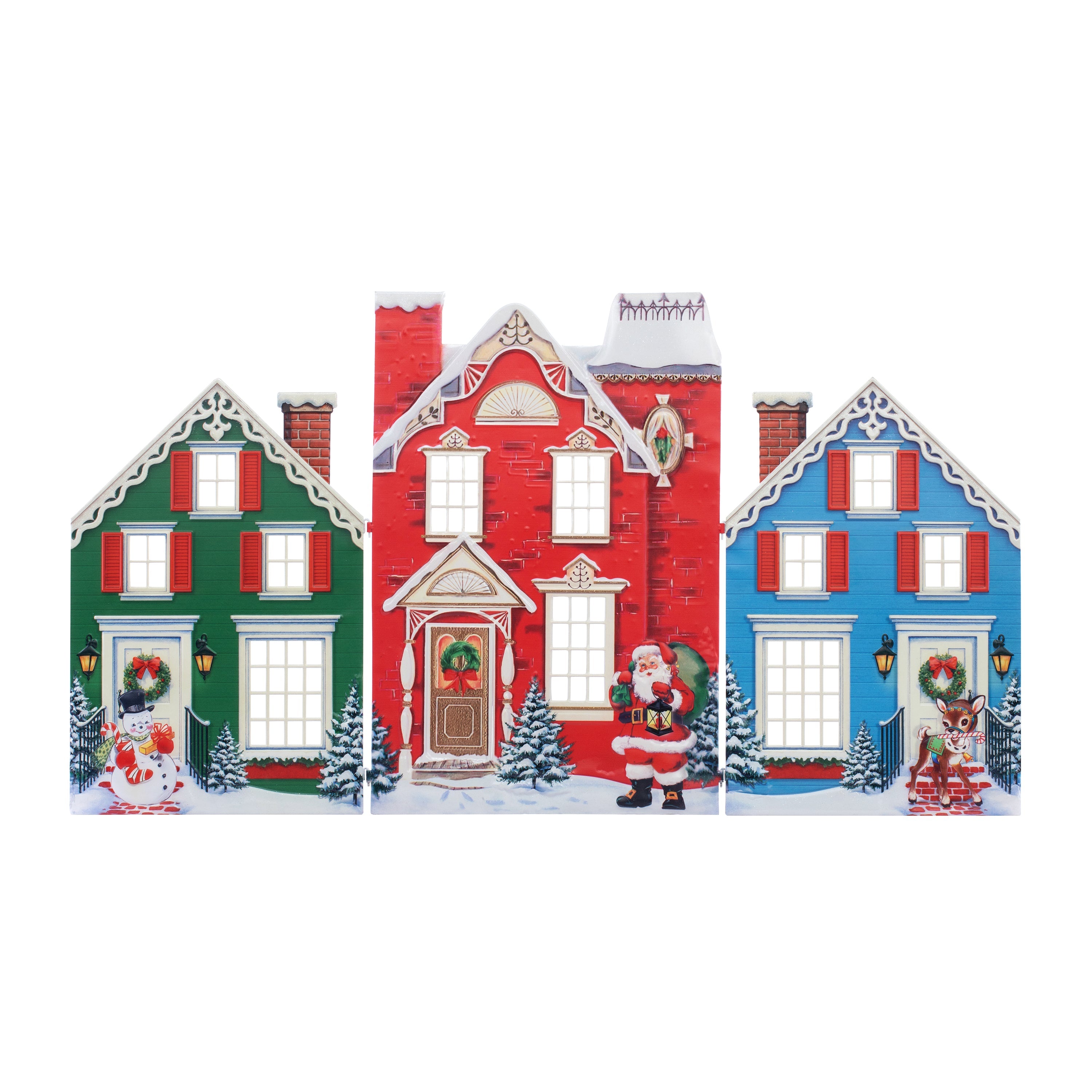 24 in. Metal Folding Village - Mr. Christmas