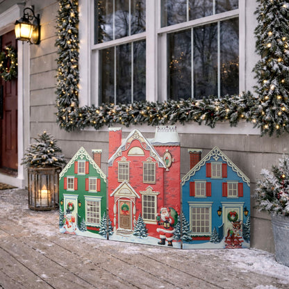 24 in. Metal Folding Village - Mr. Christmas