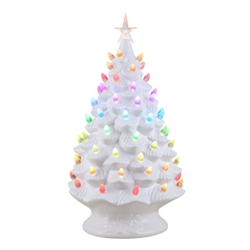 24 in. Nostalgic Ceramic Tree with RGB Lightshow - Mr. Christmas