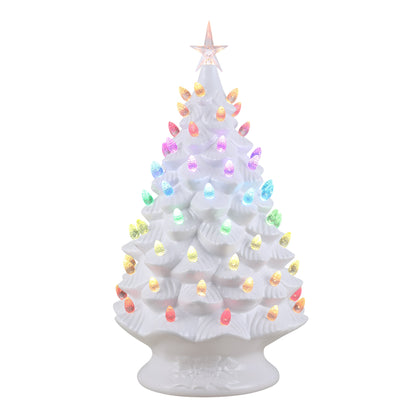 24 in. Nostalgic Ceramic Tree with RGB Lightshow - Mr. Christmas