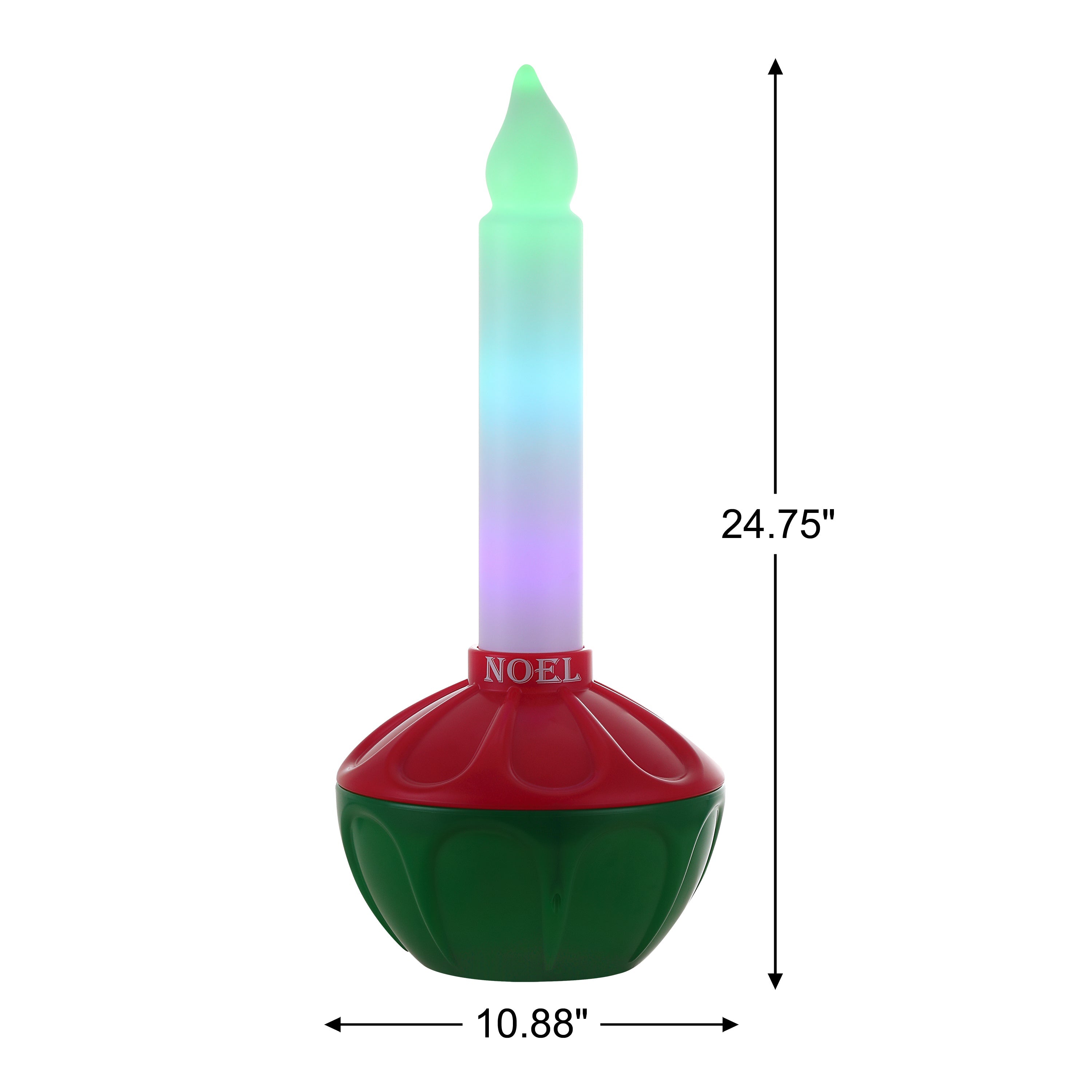 24 in. Vintage Blow Mold Bubble Light with Noel Decal - Thumbnail 3