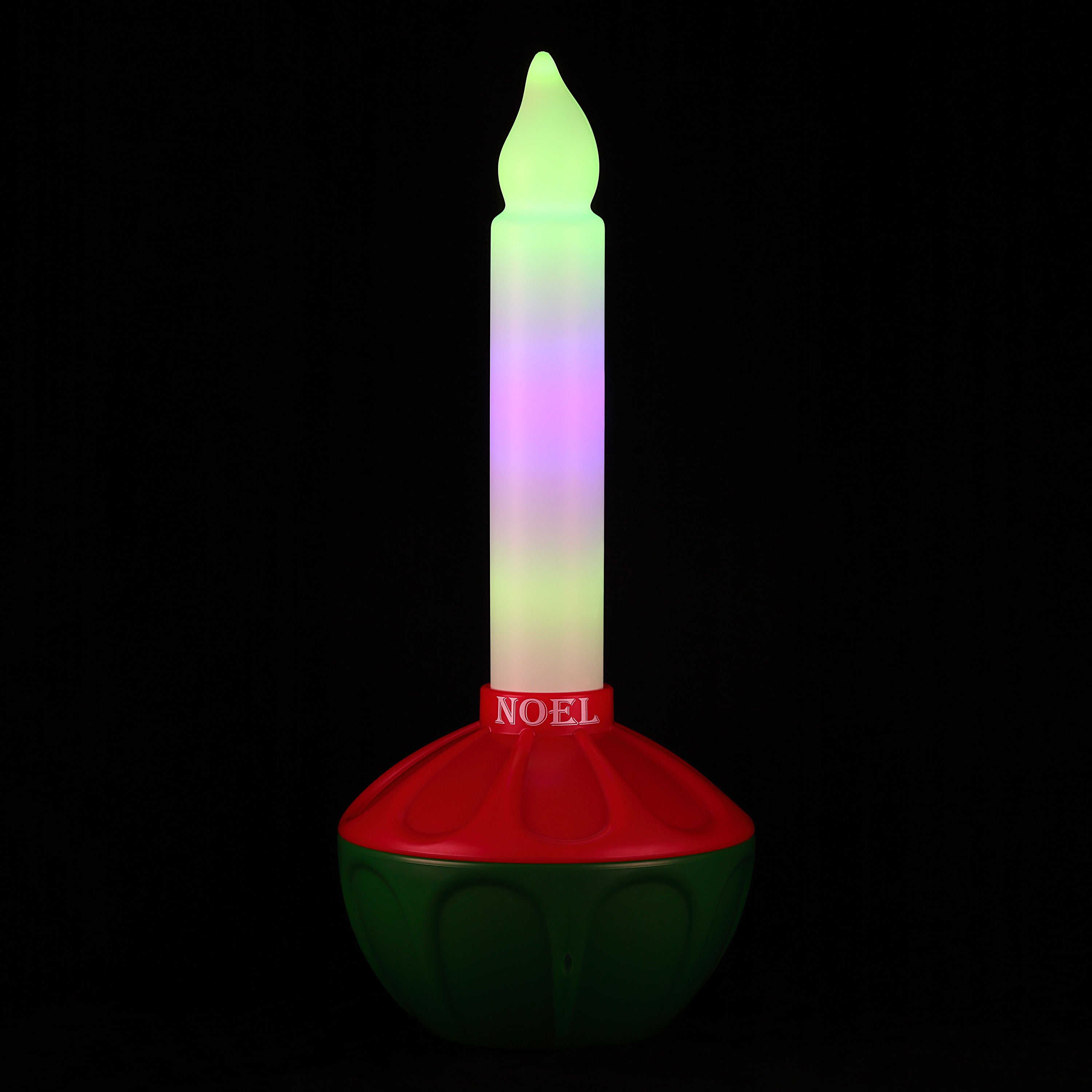 24 in. Vintage Blow Mold Bubble Light with Noel Decal - Mr. Christmas