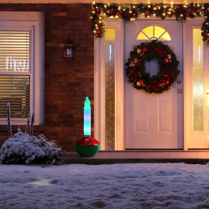 24 in. Vintage Blow Mold Bubble Light with Noel Decal - Mr. Christmas